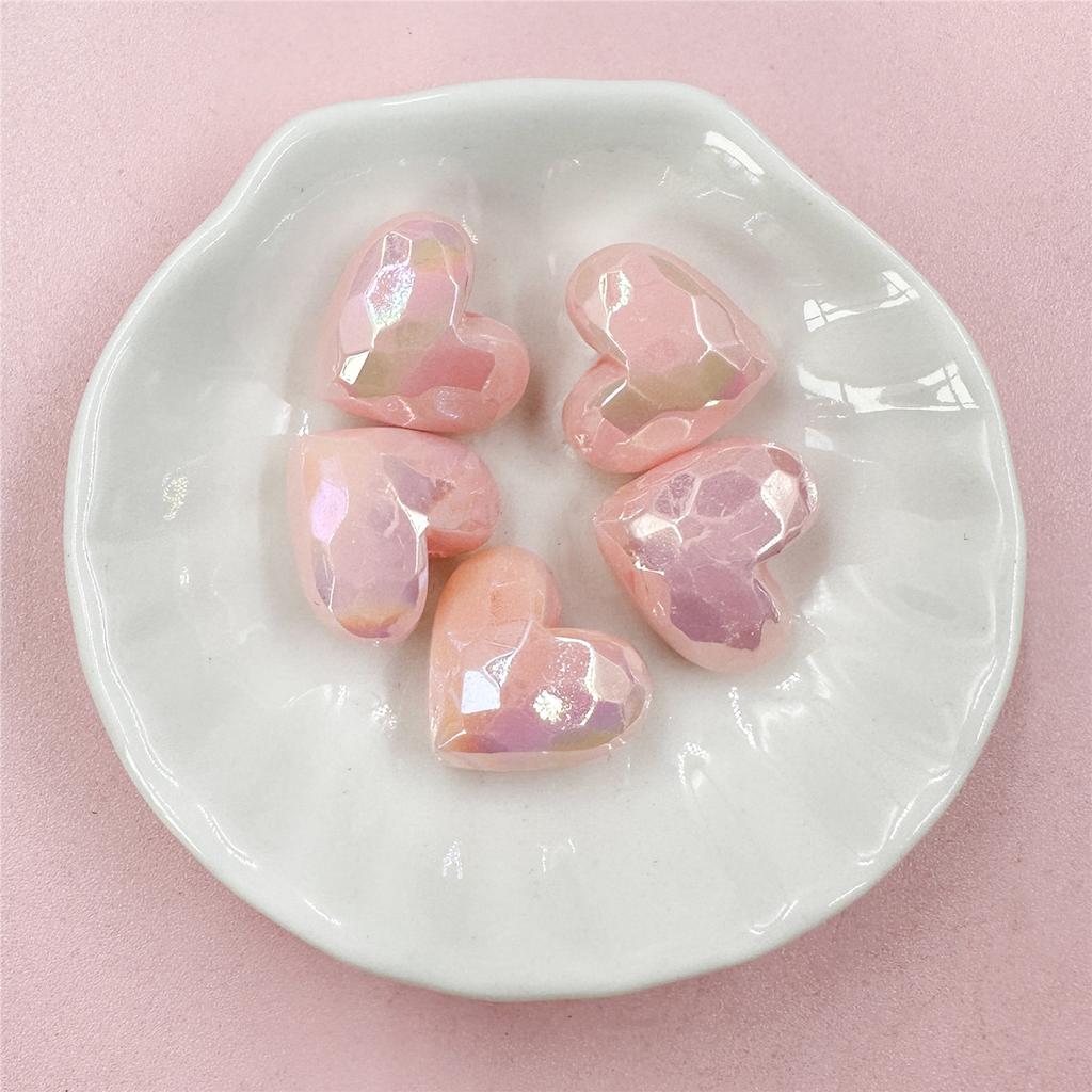 Простые модные материалы Сердце Свободные бусины Ювелирные изделия Макарон Аксессуар Персиковый акриловый браслет Бусины 19 * 16,5 мм Вырезанные бусины «Любовь» DIY Изысканные ювелирные изделия