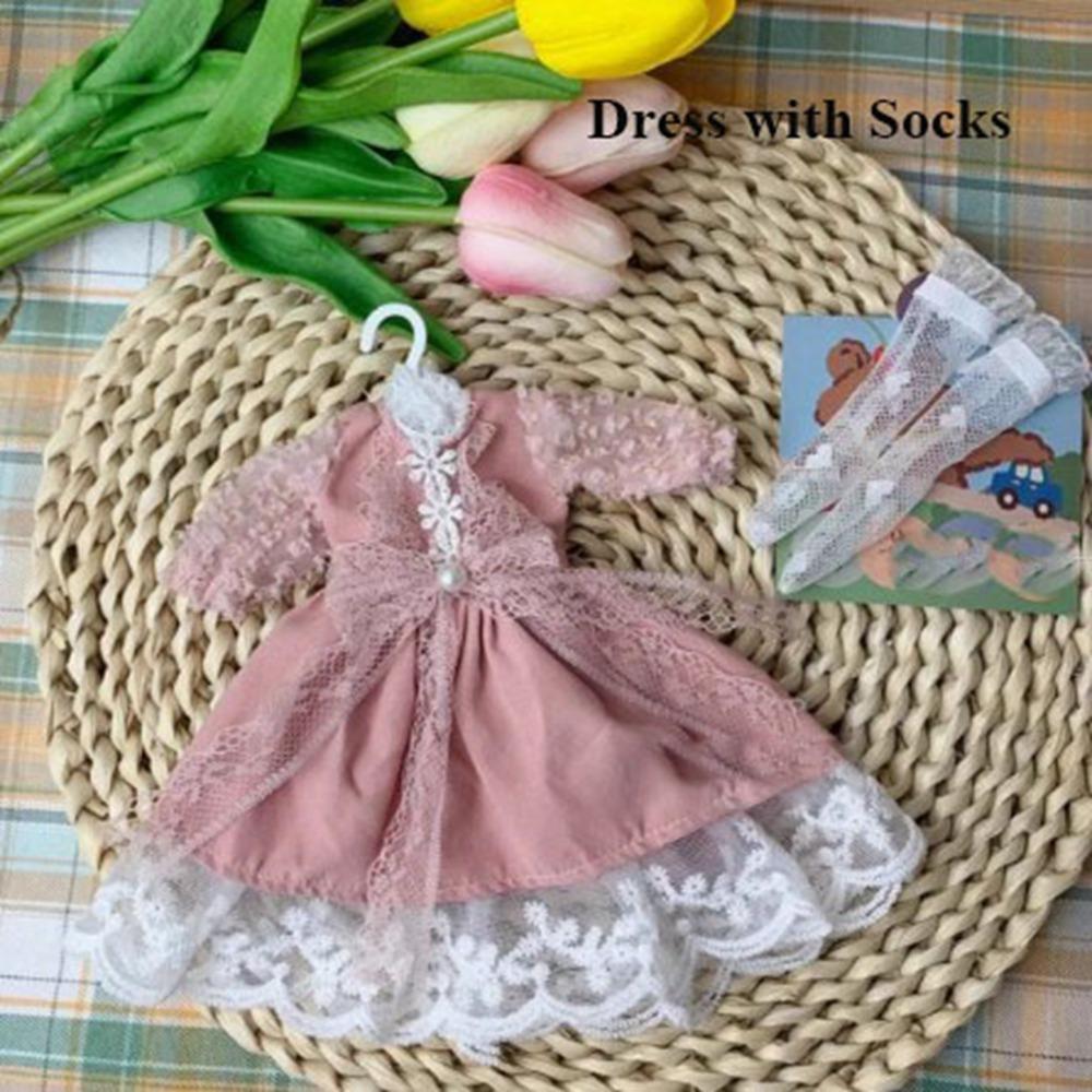 Casual Lace Dresses Clothes Fashion Doll Princess Dresses Doll Long Sleeve for 1/6 BJD 30cm Dolls