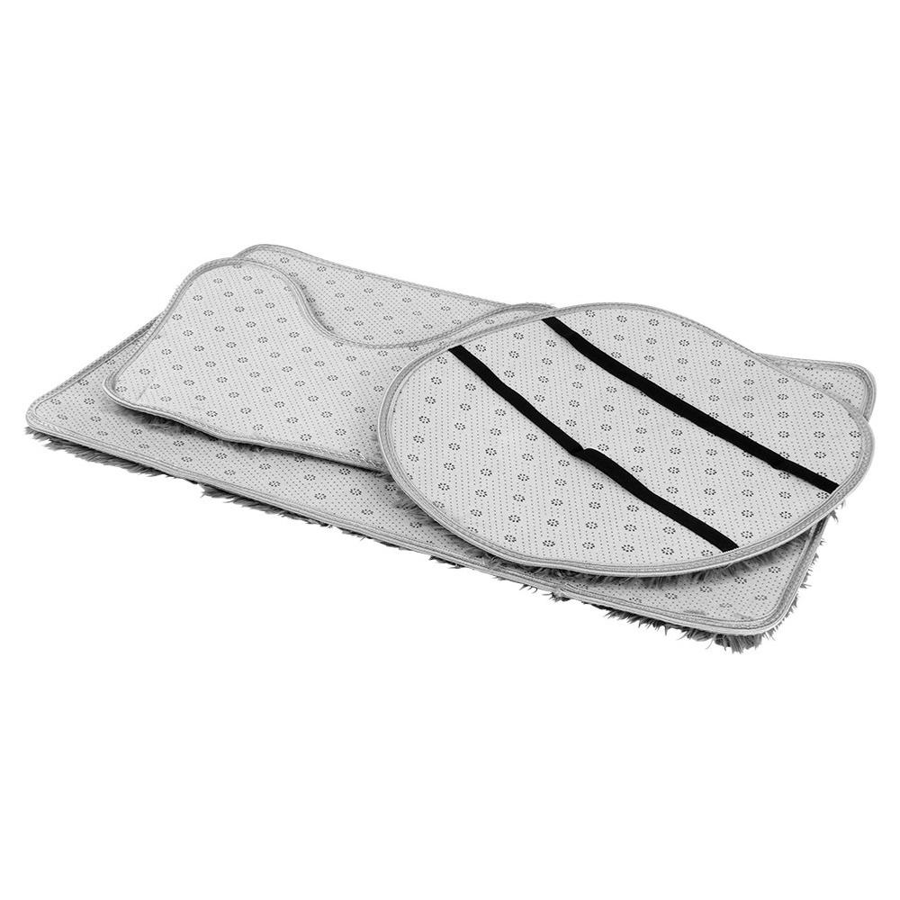 Bathroom Set: Soft, Shaggy Rug, Toilet Seat Cover