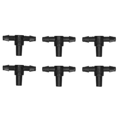 100 ШТ. Соединитель для шланга 4/7, Тройник, Фитинги для садовой капельной ирригационной системы полива