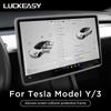 Для Tesla Model 3 Y автомобильные аксессуары центральное управление навигационный экран силиконовая защитная рамка закаленная пленка защитная крышка
