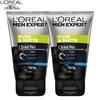 L'Oréal Men Expert Гидра Энергетик Очищающее средство для лица с углем для контроля жирности (2 х 100 мл)