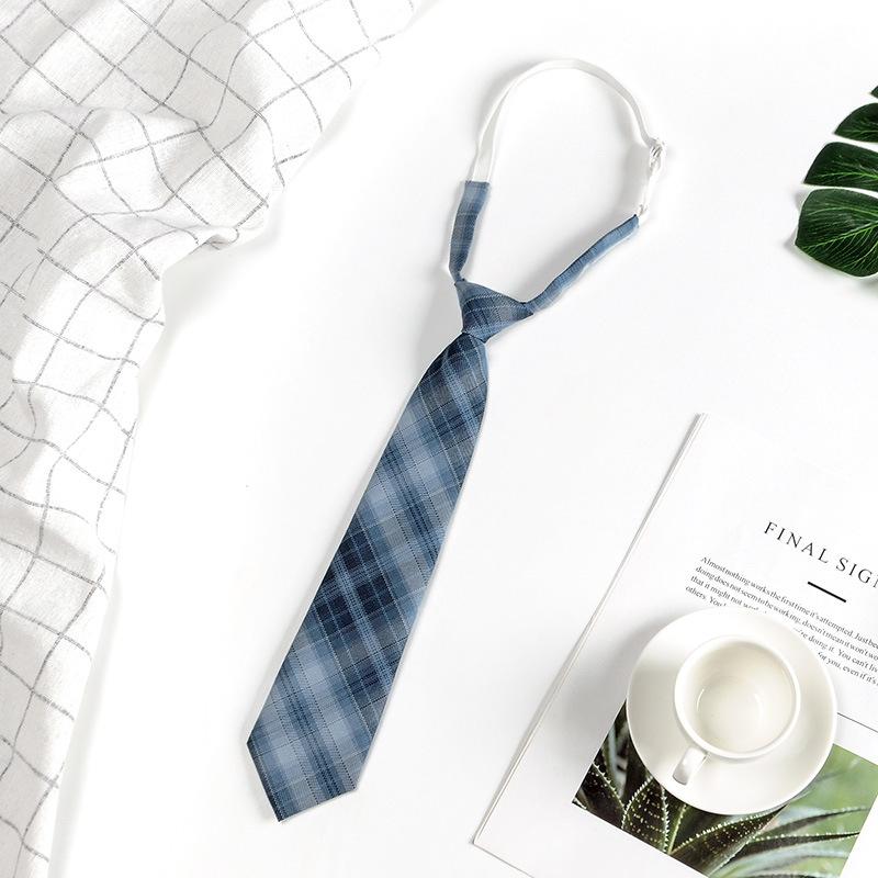 JK Bow Tie for Women, Japanese Uniform Shirt, College Style Student Plaid Tie, Men's Free Ribbon Accessories