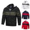 Autumn and Winter Jacket Men's Hooded Jacket Men's Youth Casual Color Patchwork Jacket for Men