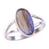 Natural Labradorite Gemstone Handmade 925 Solid Sterling Silver Ring S.10 j0g90
