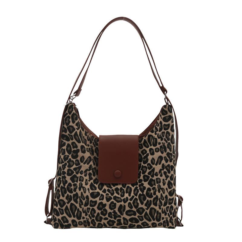 Chic Leopard Print Tote Bag For Women Large Capacity Stylish Shoulder Bag