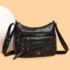New Women's Shoulder Bag Soft Leather Texture Multi-compartment Large Capacity Fashionable Simple Old Messenger Bag