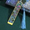 Tassel Pendant Metal Bookmark Oil Painting Pagination Mark Creative Reading Book Clip