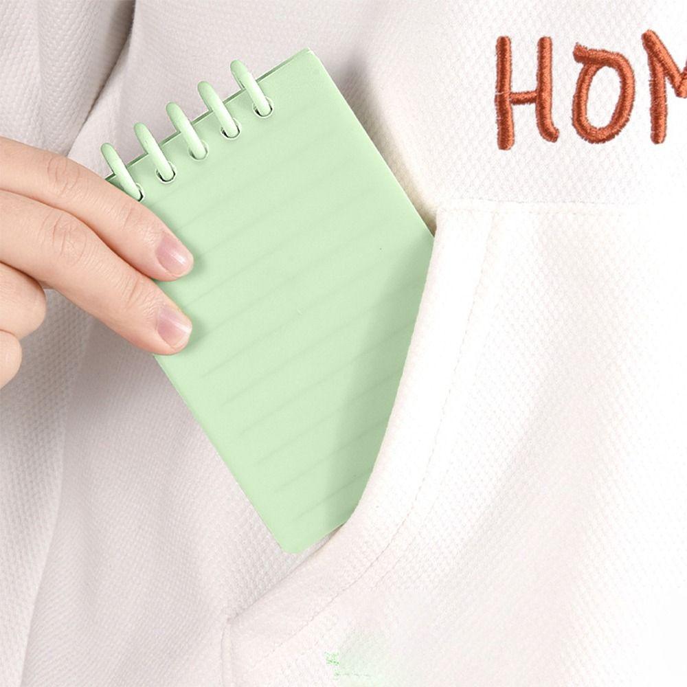 Cartoon A7 Pocket Notebook Loose-leaf Square Mini Notebook 80Sheets Horizontal Line Inner Page Notepad School Office