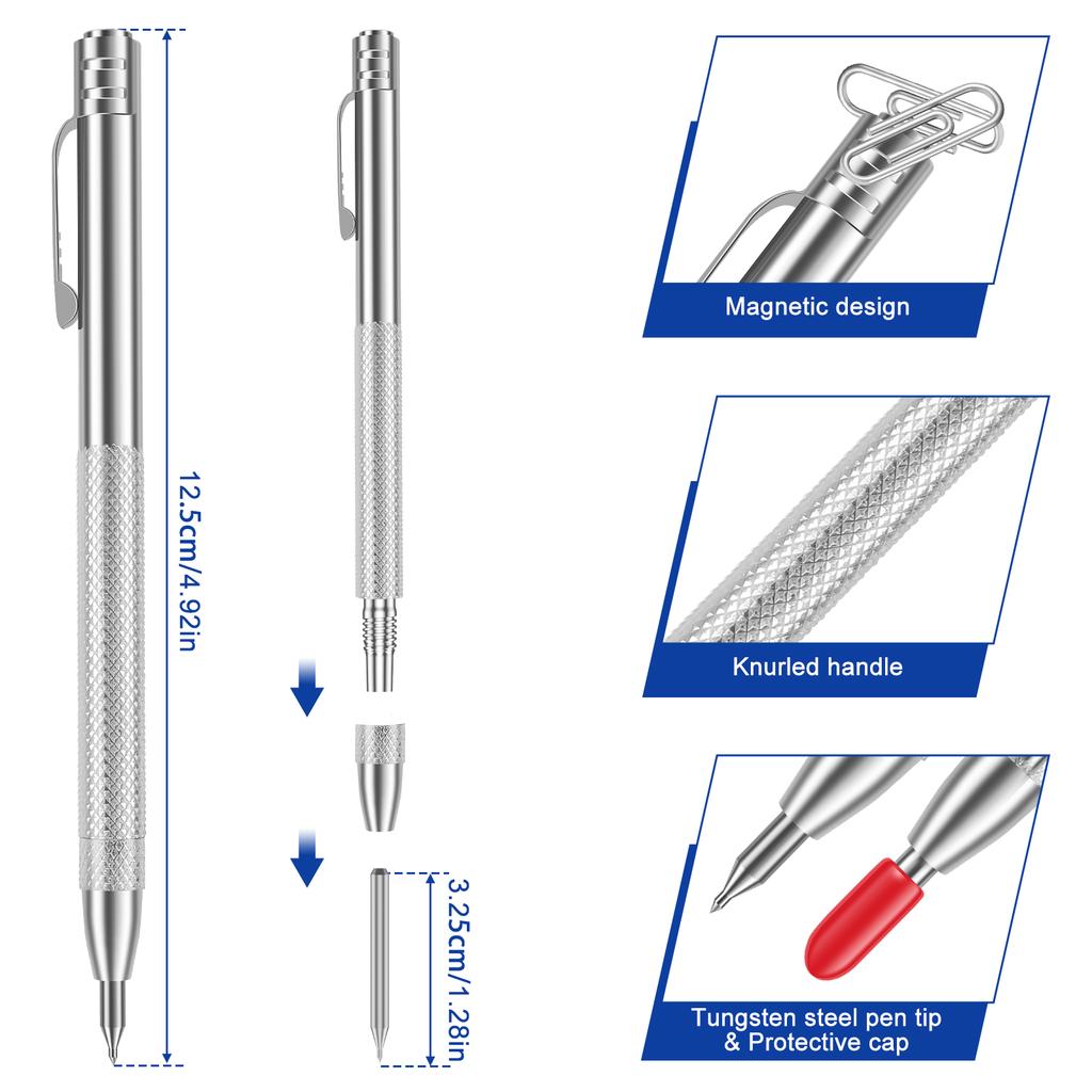 4 шт. разметочный карандаш разметочный инструмент твердосплавный разметочный карандаш металл дерево стекло плитка режущий маркер карандаш деревообработка ручные инструменты гравировальный карандаш