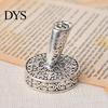 Decorative Metal Pen Socket Vintage Round Holder, Durable Exquisite Carved Desktop Ornament, Calligraphy Base Dip Pens And Quill Supply, for