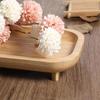 Brass Wooden Mini Board Feet 4Pcs Anti Slip Riser for Jewelry Box Display Tray Small Furniture DIY Craft Use