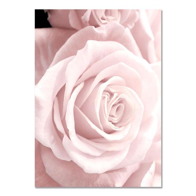 Розовый цветок цветущая роза пион природа растения скандинавские постеры и принты настенная живопись на холсте картины для домашнего дизайна спальни