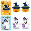 6Sheets Halloween DIY Puzzle Sticker Games 6 Cute Ghost Vampire Make A Face Funny Assemble Jigsaw Stickers Kids Educational Toys