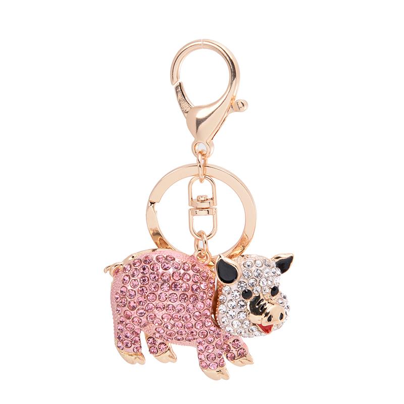 EASYA Милая форма свиньи Брелок для сумки Брелок Каваи Аниме Винтажный Металл Кристалл Высококлассный Роскошный Женский Шарм Украшения подарки друзьям