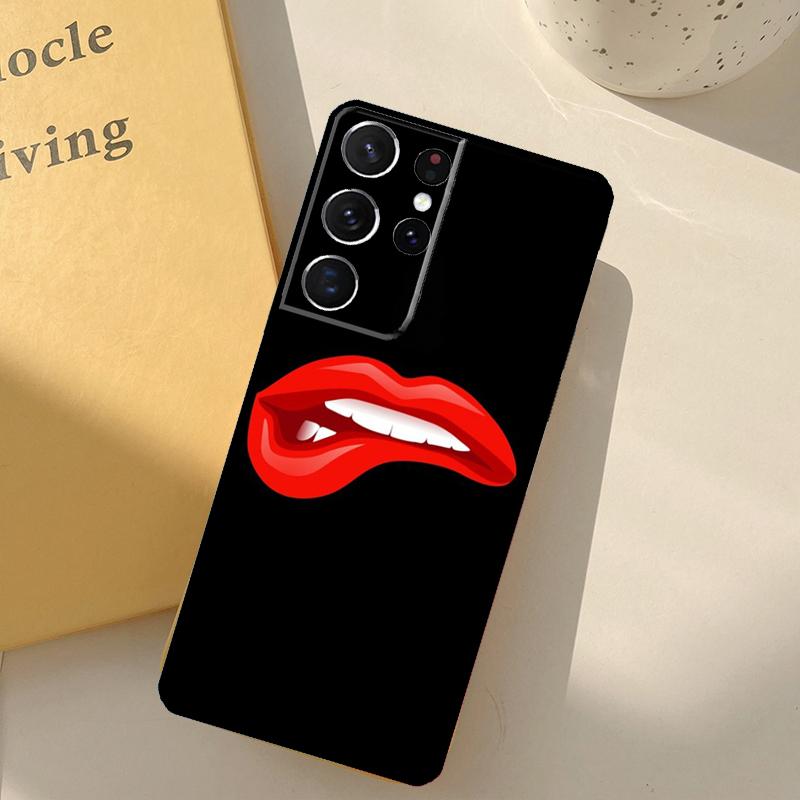 Чехол для телефона с помадой "Поцелуй меня" для Samsung Galaxy S24 Ultra S20 S21 S22 S23 S25 S9 S10 Plus S25 FE Защитный корпус