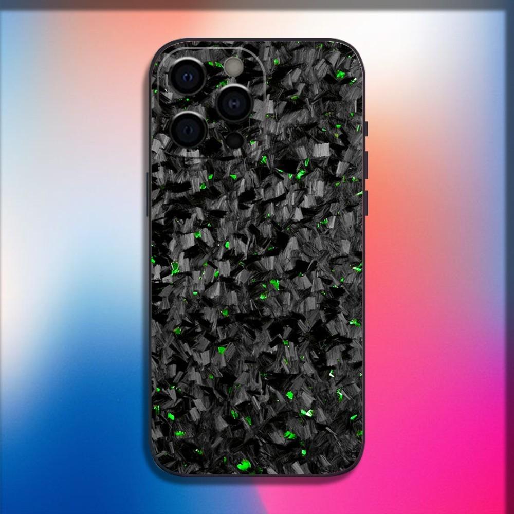 Чехол для телефона с рисунком под карбон для iPhone 16, 15, 14, 13, 12, 11, Pro, X, XS, Max, XR, Plus, Mini, мягкое черное покрытие