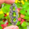 Peridot Handmade 925 Sterling Silver Jewelry Ring Size 10.5US A7B48