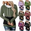 Women's Casual Fashion Solid Color Long Sleeve Pullover Hoodies Sweatshirts