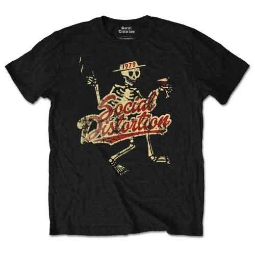 Social Distortion Men's Vintage 1979 Short Sleeve T-Shirt, Black, Large