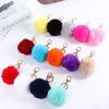 Key Ring Ornaments Accessories Key Holder Pom Fluffy Key Chains Car Keyring Fur Ball Keychain