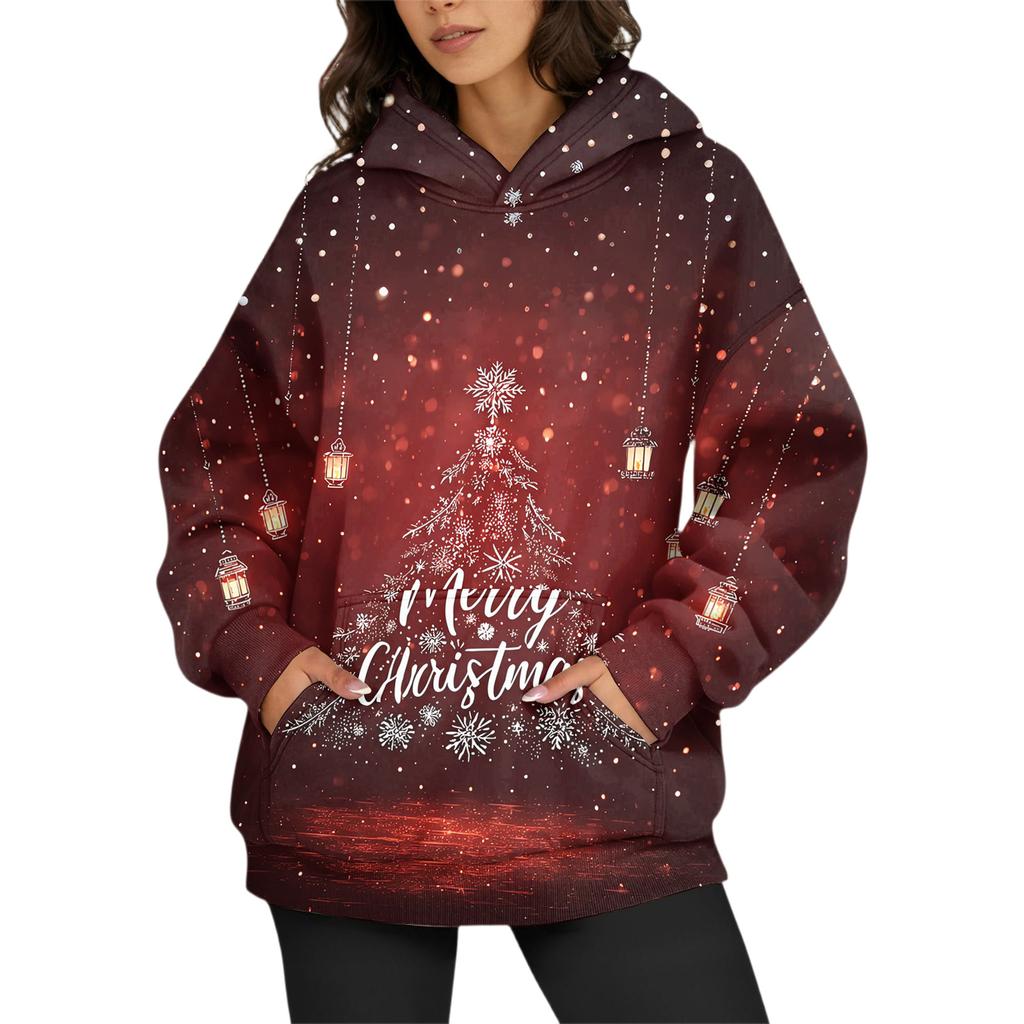 Женские модные повседневные универсальные повседневные толстовки с круглым вырезом, топы с длинными рукавами и принтом