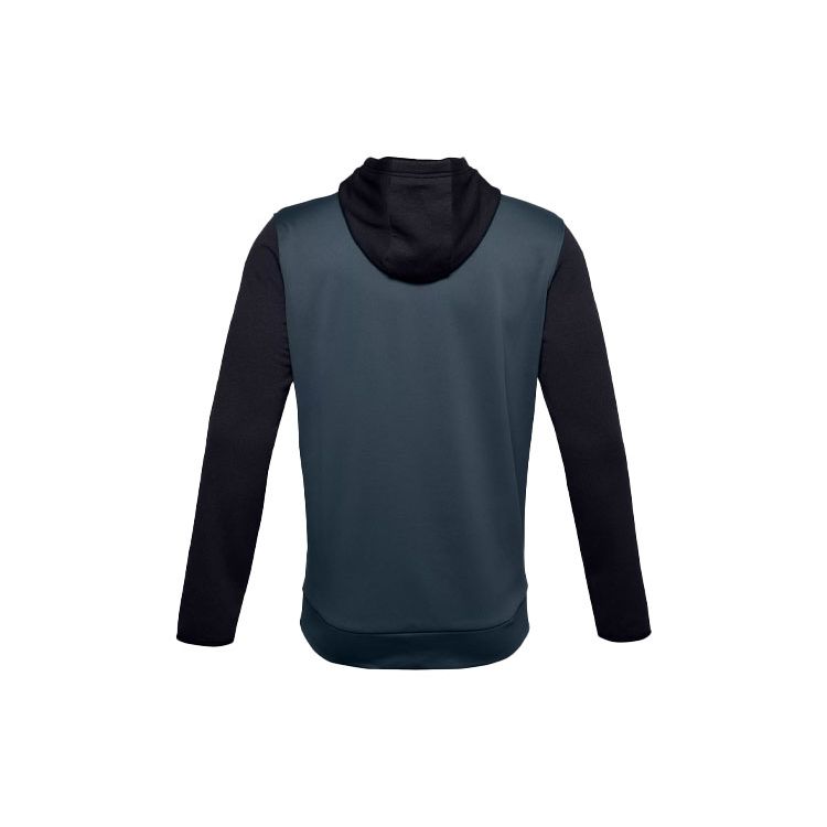 Under Armour Текстурированная флисовая теплая спортивная толстовка с капюшоном с большим логотипом, мужская толстовка с капюшоном, цвет «механический-синий» 1360717-467