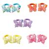 Glitter Butterfly Elastic Hair Ties For Girls Stretchy Non Toxic Hairbands Safe Hair Accessories For Kids