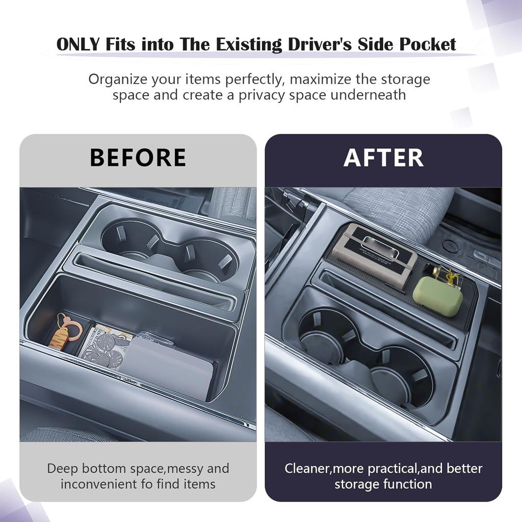 Center Console Hidden Panel Secret Pocket for Ford F150 2025-2025 2025 Cubby Cover Hidden Secret Storage Adapter Lid Accessories