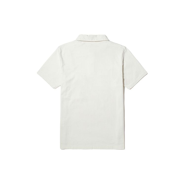 Timberland Однотонная повседневная рубашка-поло с коротким рукавом для мужчин, винтажно-белая A666W-CM9