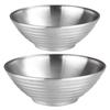 Double Layer Ramen Bowl 304 Stainless Steel Cold Noodle Soup Bowl Japanese Bowl  Home Restaurant