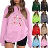 Women's Casual Fashion Valentine's Day Print Long Sleeve O-Neck Sweatshirts Pullover Top
