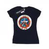 Womens/Ladies Captain America Sam Wilson Shield Cotton T-Shirt