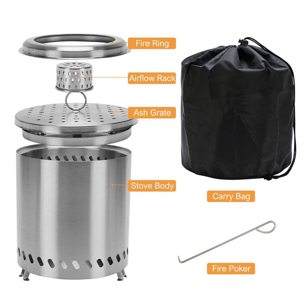 Smokeless Fire Pits for Outside Portable Fire Pit Small Firepit Ideal for Outdoor Camping RV Use