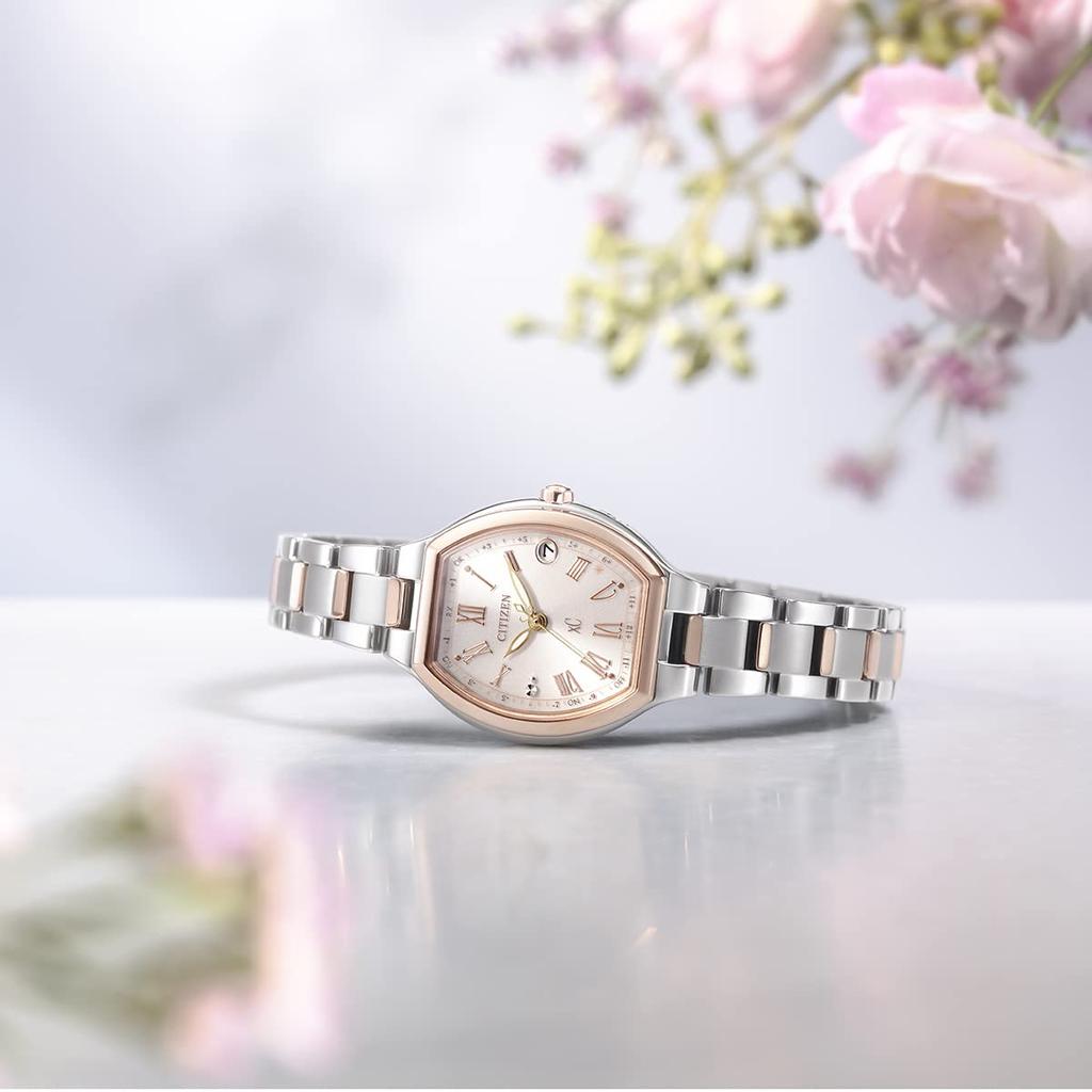 Часы Cross Sea xC Basic Collection Eco Drive Radio Watch Happy Flight Ladies Pink Gold Ladies Silver [Citizen] [Citizen] ES9364-57W