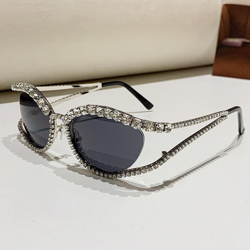 Солнцезащитные очки Cat'S Eye, женские солнцезащитные очки с бриллиантами, модные мужские персонализированные очки-солнцезащитные очки в стиле ретро