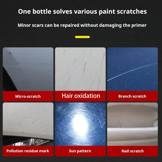 Воск для удаления царапин на автомобиле Паста для ремонта царапин на автомобиле Полировальный воск с губкой-аппликатором