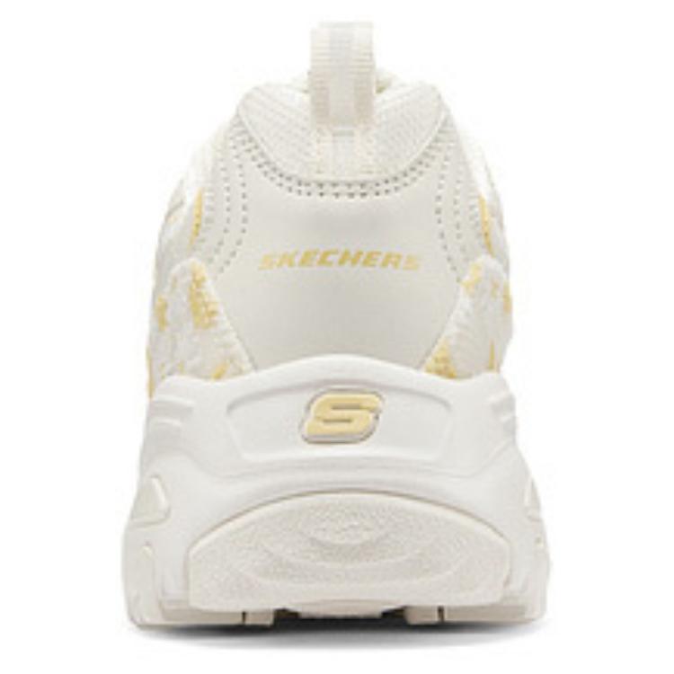 Skechers DLites 1.0 Цветочный Мишка Толстая Подошва Удобные Амортизация Увеличение Роста Низкие Папины Кроссовки Женские Кроссовки Ромашка-Желтый 150234-NTYL