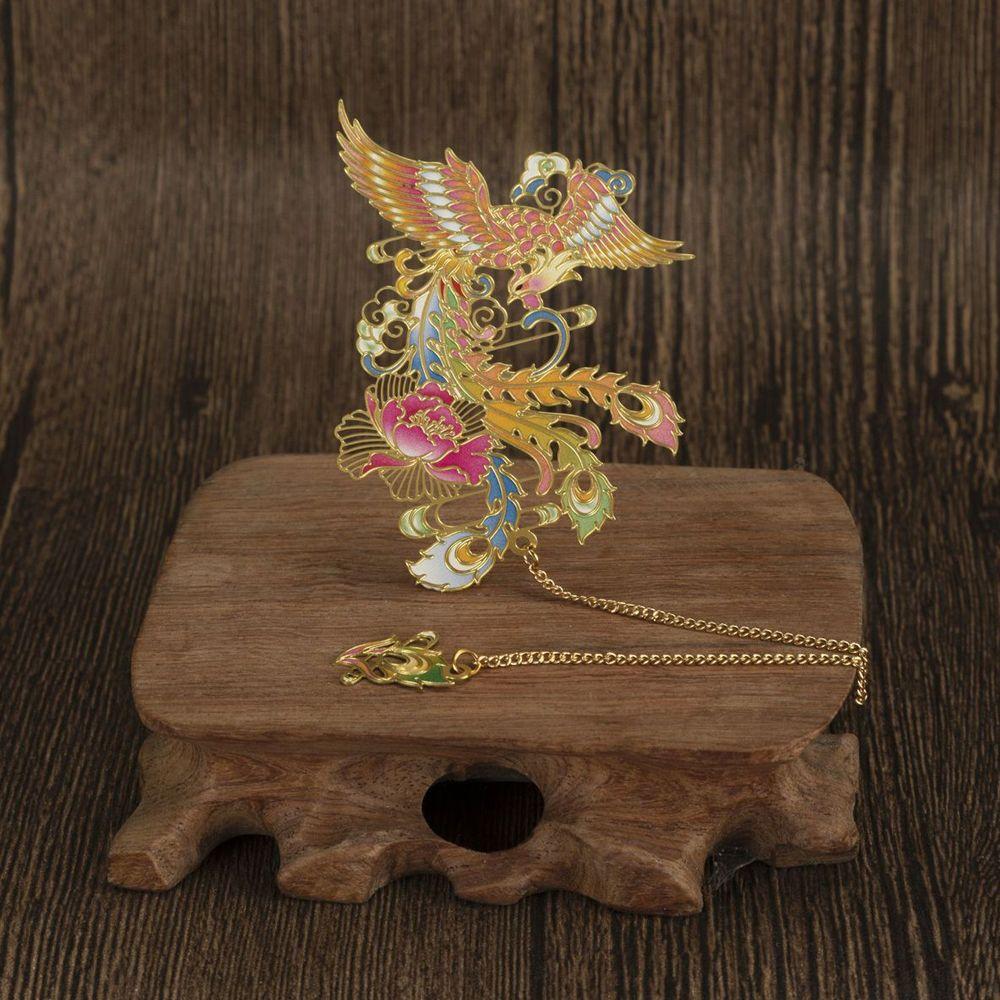 Animal Shape Page Clip Brass Metal Bookmark Chinese Style Bookmark Hollow Book Mark Retro Book Clip