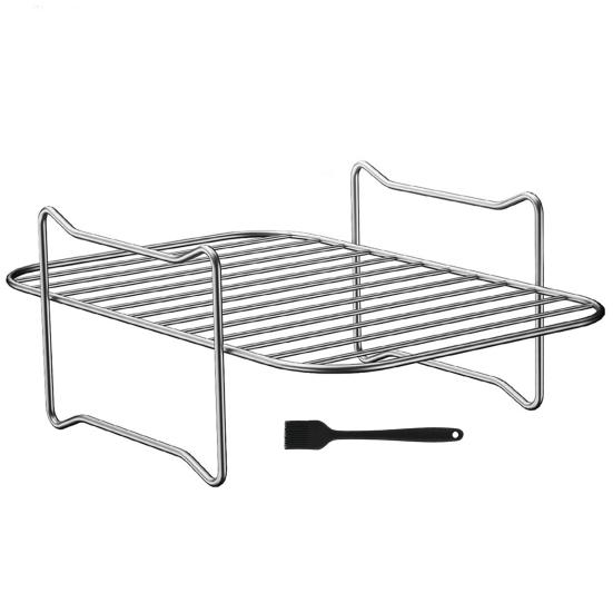 Air Fryer Rack Stainless Steel Dehydrator Grill Enhanced Airflow Design Air Fryer