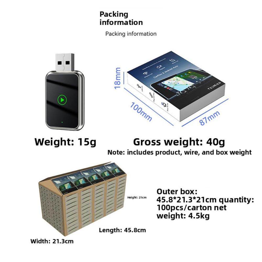 Wireless CarPlay Box Smart 2 In 1 Android Auto CarPlay Adapter Car Connectivity Module