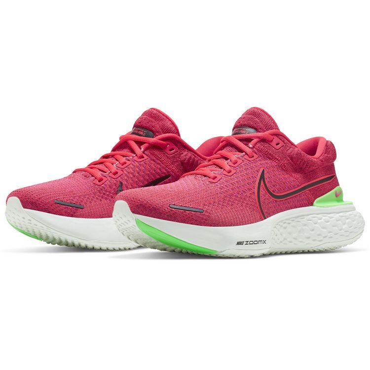 Nike Men's Zoomx Invincible Run Flyknit 2 Siren Red Black Team Red Green Strike DH5425-600