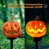 Halloween Pumpkin Candle Pathway Solar Lights Crow Yard Stake Lamp for Garden Yard Lawn Pathway Home Party Decoration Waterproof