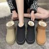 Толстые подошвы короткие зимние сапоги женские новые зимние универсальные сапоги с утолщенной защитой от скольжения из кашемира p346