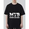 Футболка для горного велосипеда черная с графическим и текстовым дизайном для любителей велоспорта на открытом воздухе