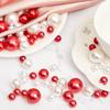 Christmas Vase Filler Beads White and Red Candy Cane Pearl Beads Acrylic Christmas Vase Filler Christmas Floating Pearls Filler