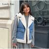 Winter Warm Waistcoat Jacket Women Thick Patchwork Female Vest Autumn Winter Lapel Fleece Pocket Sleeveless Lady Streetwear