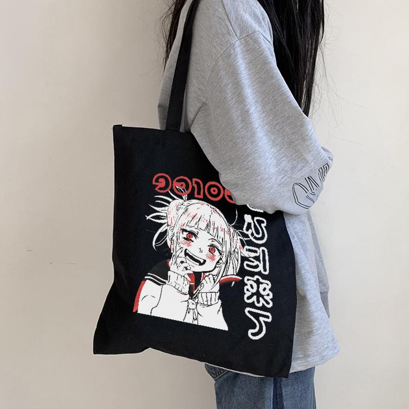 Японская y2k повседневная женская холщовая сумка Harajuku сумка-шоппер Ulzzang большая вместимость ins панк хип-хоп аниме женские сумки на плечо