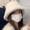 Women Winter Hat Thick Fuzzy Plush Faux Fur Heat Retention Windproof Fisherman Hat Short
