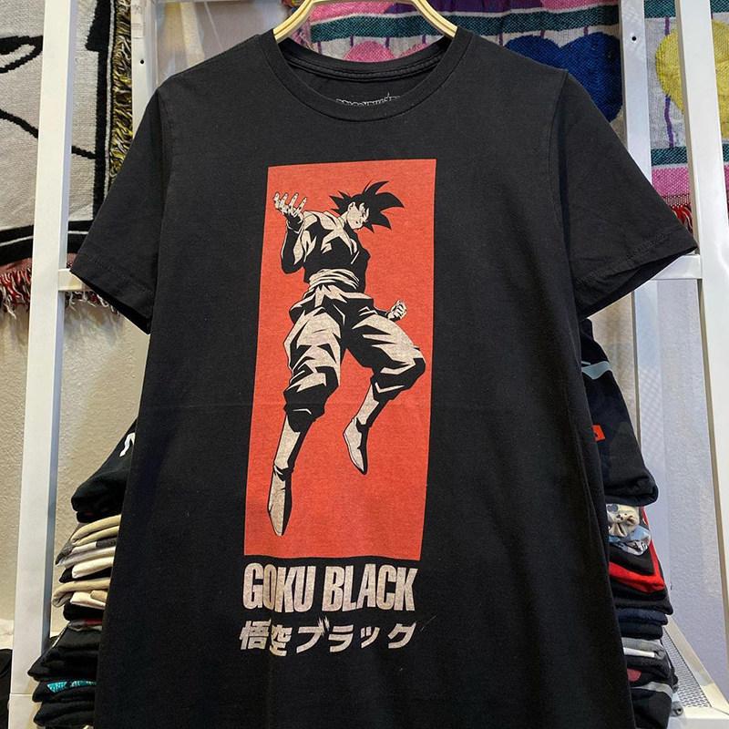 Dragon Ball Collaboration Saiyan Wukong Ins Japanese Anime Trend Men and Women Oversized Couple Short Sleeved Tshirt